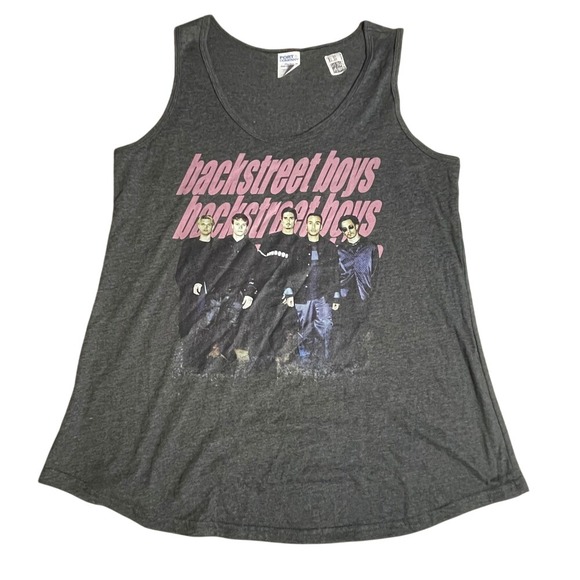 Port and Company Tops - Backstreet Boys Tank Top Port & Company Heather Gray Graphic L